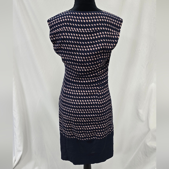 Tory Burch women 4 nico sheath dress career geometric cube print silk minimalist - Picture 7 of 8